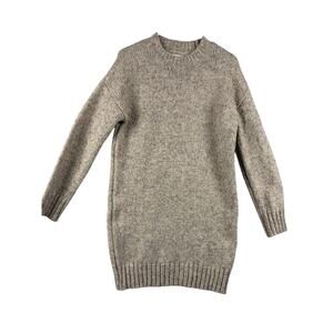 Topshop Knit Mini Sweater Dress Crew Neck Neutral Cozy - Size US 0–2